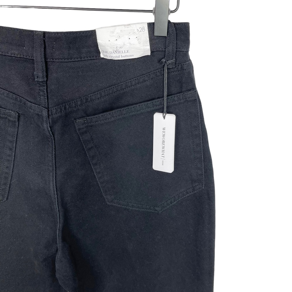 NWT WEWOREWHAT The Danielle Crystal High Rise Straight Leg Jean - Picture 10 of 12